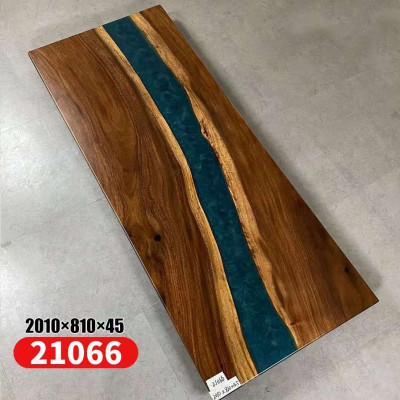 Iessdësch Dësch Epoxidharz Neie Dëscher 201x81 Flossdësch Eechent Holz
