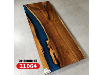 Flossem Dëscher Iessdësch Design Dësch Modern Mier Miwwelen 201x81 Epoxid