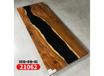 Iessdësch River Table Massiv Dëscher 201*81 Flossdësch Echt Holz Epoxyharz