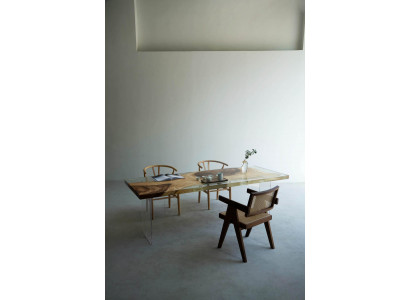 Luxus Design Dësch Epoxidharz Dëscher Iessdësch 200x80 Massiv Holzmiwwelen