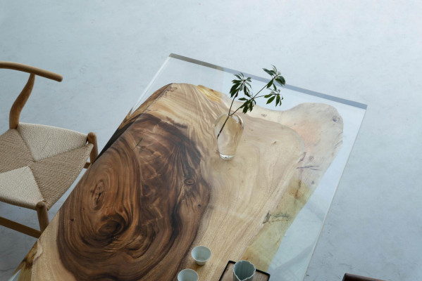Iessdësch Mier Waasser Floss Echt Holz Flossdësch 180x90 Dëscher