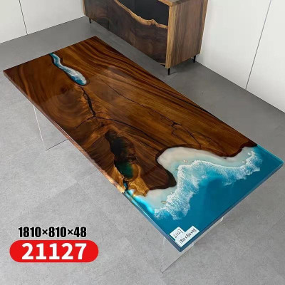 Iessdësch River Table Echt Holz Flossendësch 181x81cm Massiv Dëscher