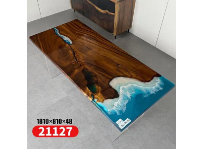 Iessdësch River Table Echt Holz Flossendësch 181x81cm Massiv Dëscher