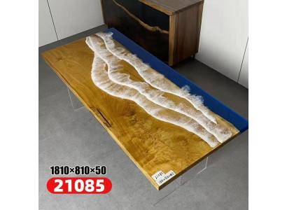 Iessdësch Dësch Design Dësch Modern Mier Floss Miwwelen 181x81 Epoxy
