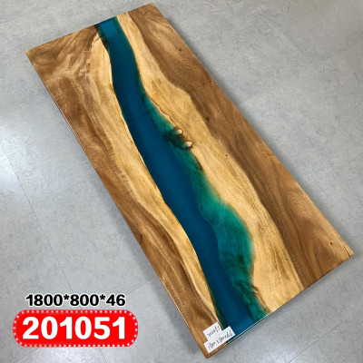 Modern Dëscher Iessdësch Design Dësch Harz Mier Floss Miwwelen 180x80