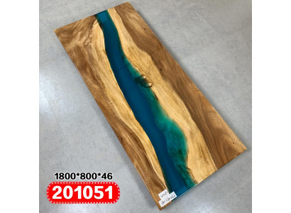 Modern Dëscher Iessdësch Design Dësch Harz Mier Floss Miwwelen 180x80
