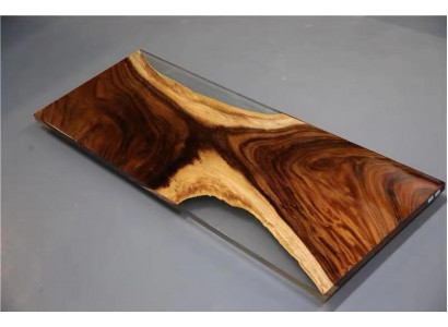 Iessdësch Mier Waasser Floss Eechte Holz Flossdësch 180x80 Dëscher Epoxidharz Nei