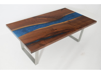 Designer Niewentisch Couchtisch Epoxy Miwwelen Dësch Couchtisch Epoxidharz Dëscher