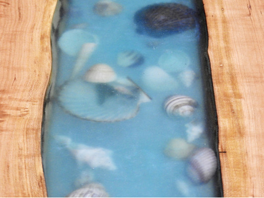 Niewentisch Salontisch Epoxy Miwwelen Designer Dësch Epoxidharz Dëscher 120x70cm