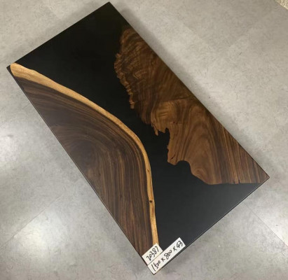 Luxus River Table Epoxidharz Iessdësch Massiv Dëscher 150x80 cm Echt