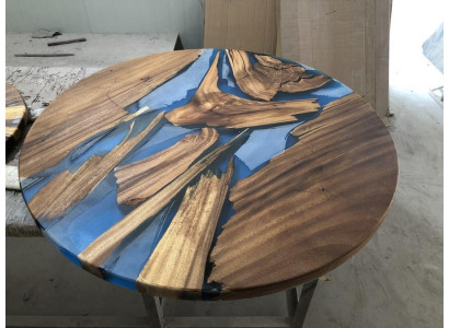 Ronn Dëscher Iessdësch Design Dësch Modern Mier Floss Miwwelen 90 cm