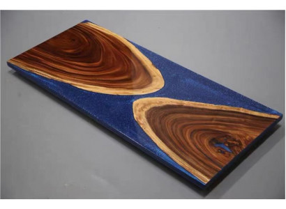 Iessdësch 1qm Epoxy Harz Holz massiiv Miwwel Waasserfall Epoxy Dësch
