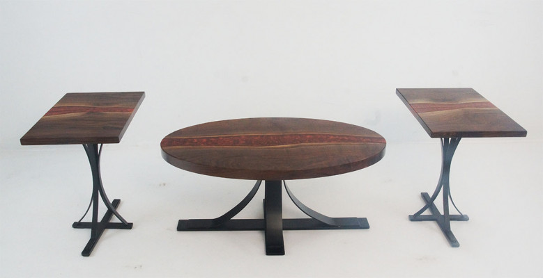 Niewentstull Designer Dësch Couchtisch Handgemaacht Präis 1m² Nei