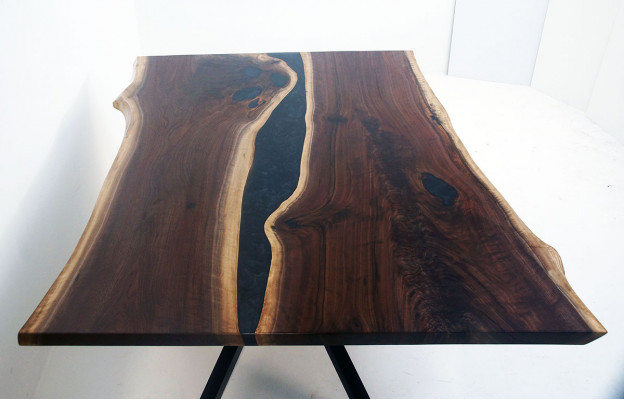 Epoxyharz Moosschnëtt Dësch Epoxy Resin Floss Eechte Holz Präis 1m² Dëscher