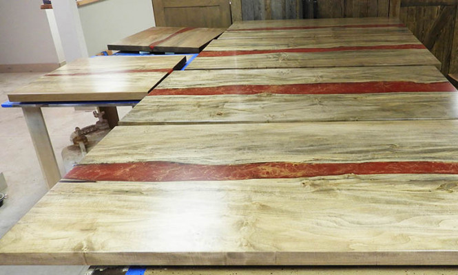 Epoxidharz Epoxy Floss Moossfabrikatioun Dësch Echt Holz Präis 1m² Dëscher Harz