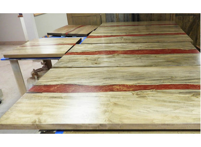 Epoxidharz Epoxy Floss Moossfabrikatioun Dësch Echt Holz Präis 1m² Dëscher Harz