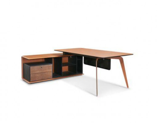 Büro Aarbechtsraum Grupp Set Fauteuil Dësch Komplett Set Miwwele 2-deeleg