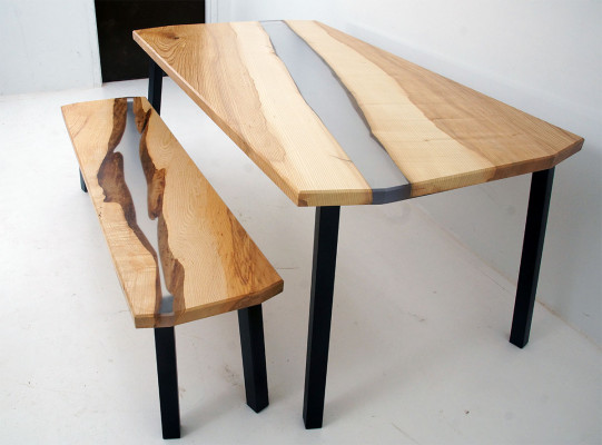 Konsolendësch Bäisedësch Sideboard Konsolendësch Wanddëscher Epoxy Nei Epoxid