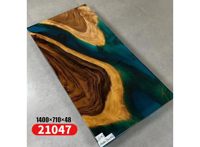 Dësch Iessdësch Dëscher Harz Epoxy Massiv Design Miwwelen 140x71 Richteg