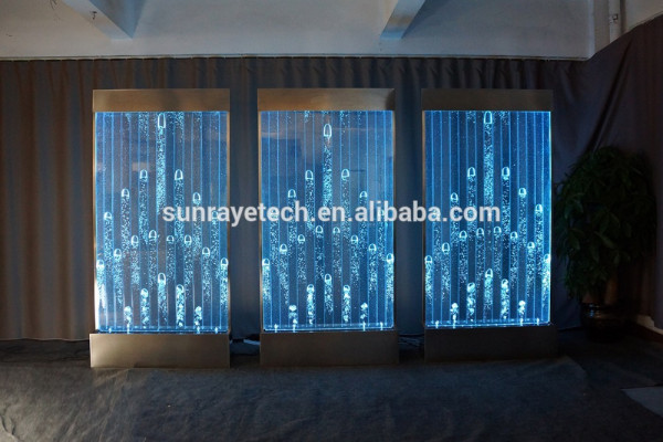 Wandpaneel mat Waasserblasen LED Dekorativ Waasserwand Designer Waasser Mauer