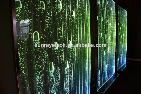 Wandpaneel mat Waasserblasen LED Dekorativ Waasserwand Designer Waasser Mauer