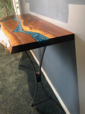 Konsolendësch Design Dësch Kommode Handgemaachter Epoxyharz Dëscher