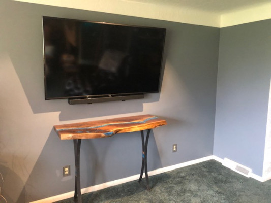 Konsolendësch Design Dësch Kommode Handgemaachter Epoxyharz Dëscher