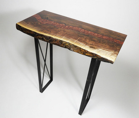 Handaarbecht massiver Couchtisch Designer Dësch Epoxid Konsole Dëscher