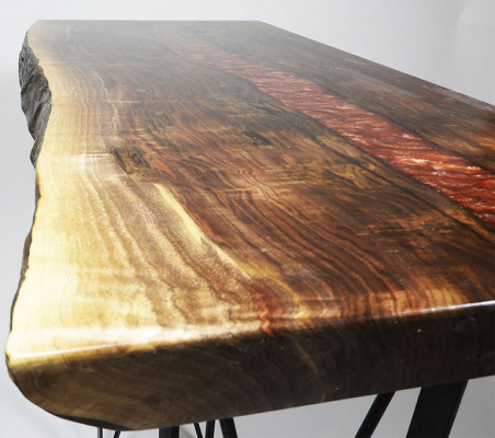 Handaarbecht massiver Couchtisch Designer Dësch Epoxid Konsole Dëscher