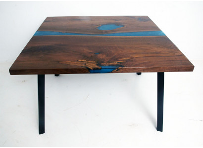 Couchtisch River Table Richtegt Holz Flossendësch Massiv Dekorativ Epoxidharz