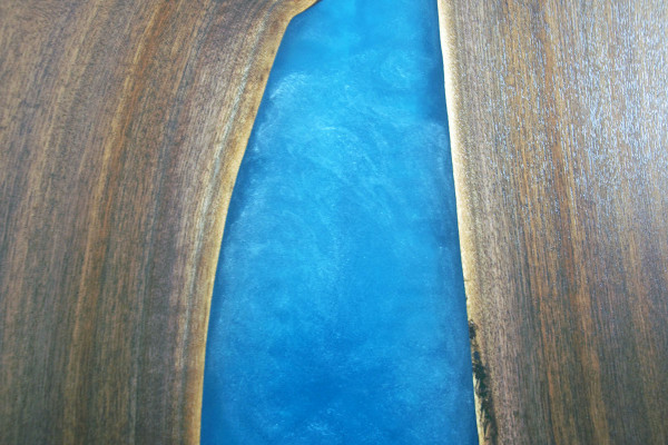 Couchtisch River Table Richtegt Holz Flossendësch Massiv Dekorativ Epoxidharz