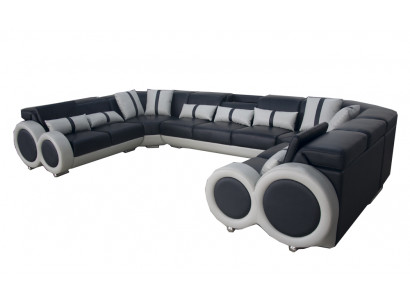 Lieder Sofa Couch Polster Eck Garnitur Design modern Eck U-Form Wunnlandschaft