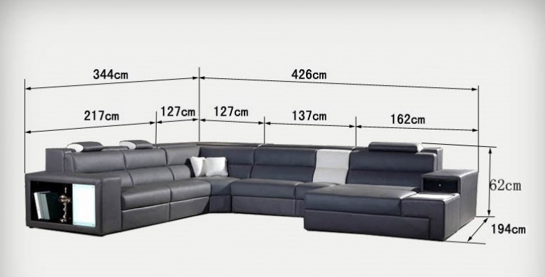 Design Liederpolster Eck Lieder Sëtz Sofa USB Polster Eck Wunngefill Raum Zëmmer