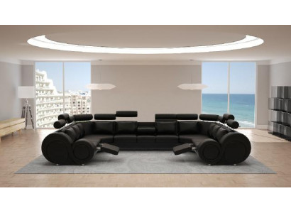 Designer Wunnlandschaft Eckcouch +USB Sofa Polstersofa Ledersofa Sofas Nei Garnitur