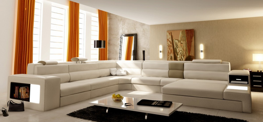 Design Liederpolster Eck Lieder Sëtz Sofa Polster Eck Wunnlandschaft Zëmmer Nei