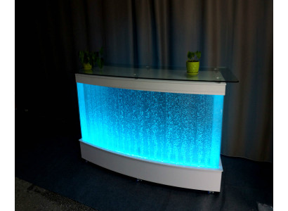 Waasserwand Design Bar Dësch Theke Kolonn Beliicht Luxus Dëscher