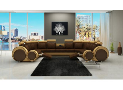 Ecksofa Wunnlandschaft Polstersofa Sitz-Eck-Garnitur Textil Lieder Stoff XXL