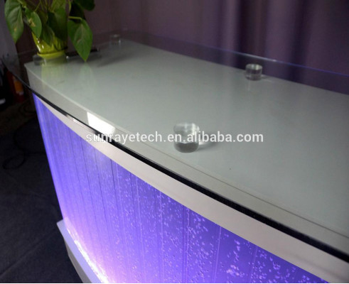 Waasserwand Design Bar Dësch Theke Kolonn Beliicht Luxus Dëscher