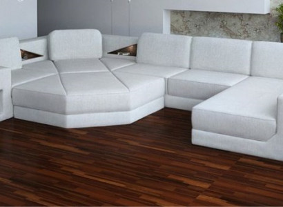 Wunnlandschaft Design Stoff Sofae Bettfunktioun Schlofcouch Ecksofa U Form Sofa