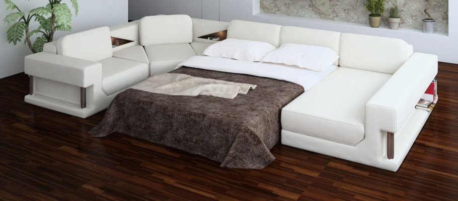 Wunnlandschaft Design Stoff Sofae Bettfunktioun Schlofcouch Ecksofa U Form Sofa