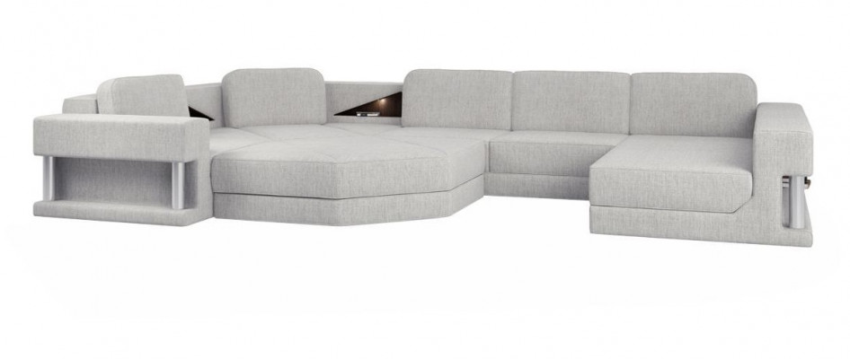 Wunnlandschaft Design Stoff Sofae Bettfunktioun Schlofcouch Ecksofa U Form Sofa