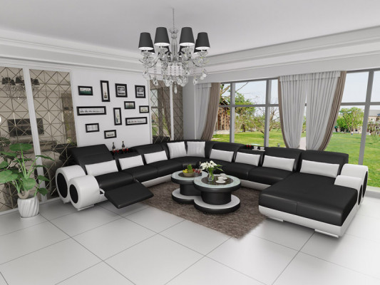 Lieder Canapé Couch Wunnlandschaft Wénksofakombinatioun Design Modern Sofa