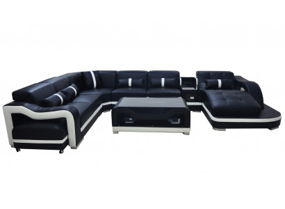 Ecksofa Couch Polster Ecke Garnitur Lieder Couchen Wunnlandschaft U-Form Sofas