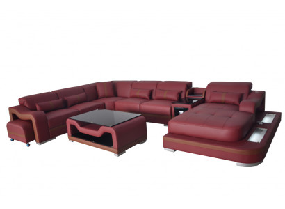 Lieder Wunn Landschaft Garnitur Design Modern Ecke Sofa Canapé U-Form G8027G Dësch