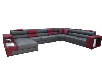 Designer Liederpolstersëtz Eck Lieder Sofa Polstersëtz Eck Landschaft Zëmmer XXL