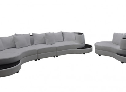 Wunn Design Canapé Ronn Ecksofa Polster Ronne Sëtzgrupp Zëmmer Landschaft USB