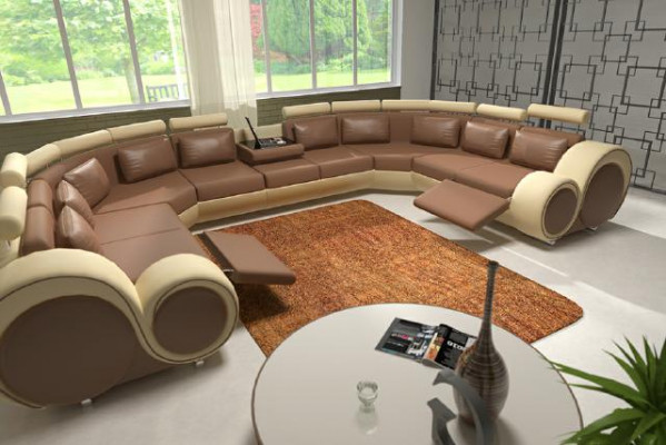 Couchgarnitur Modern Sofa Ecke Sitzeck Lieder Couch Wunnlandschaft USB Sofa