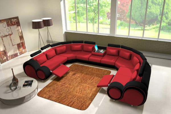 Couchgarnitur Modern Sofa Ecke Sitzeck Lieder Couch Wunnlandschaft USB Sofa