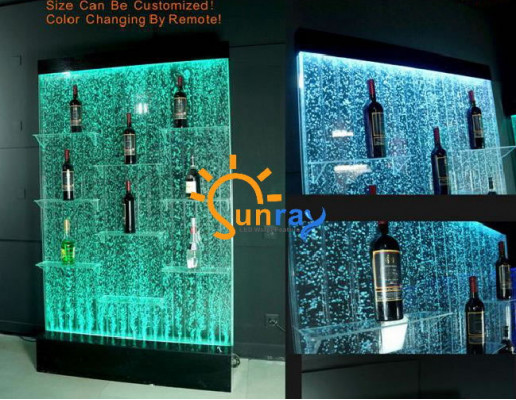 Theke Regaler Designer Beleucht LED Waasser Mauer Bar Regal Kolonn