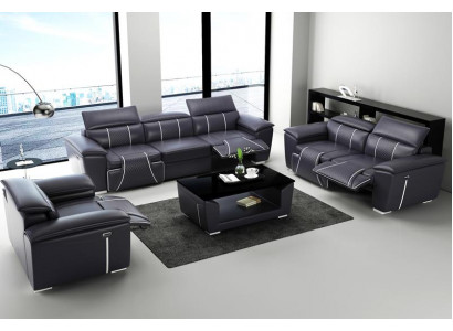 Multifunktiounscouch Relax Sofagarnitur Polstersofa 3+2+2 Sëtz Couchen Sëtz